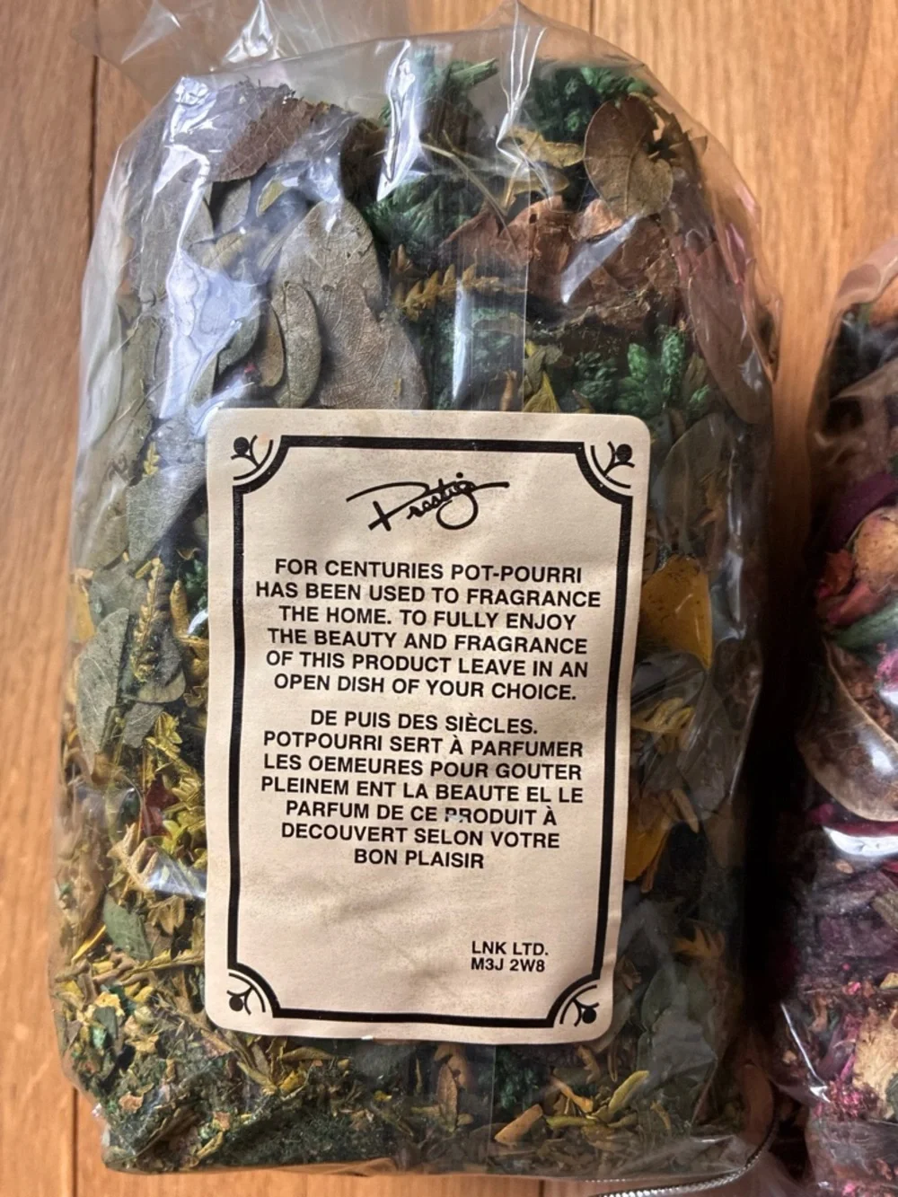 Potpourri Bags, 3 Sealed Bags, New Vintage, Wildflowers, Rose,  Lavender